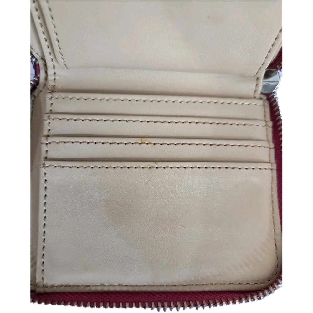 Guess  Womens Hot Pink Zip Around Wallet  4.5"X 4" - Picture 4 of 5
